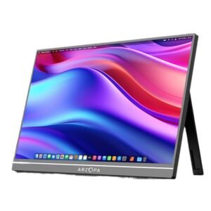 ARZOPA 16.1” 144Hz Portable Monitor – FHD IPS Display, Wide Color Gamut, USB-C/HDMI, Second Screen for Laptop & Phone