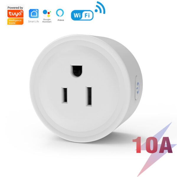 Smart WiFi Plug with Energy Monitoring – Tuya Zigbee Socket, Voice & App Control, Timer Function, US Standard - 图片 3