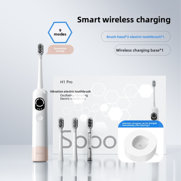 Rechargeable Sonic Electric Toothbrush Set – Soft Bristle, Wireless Charging, Couple Gift Edition - 图片 4