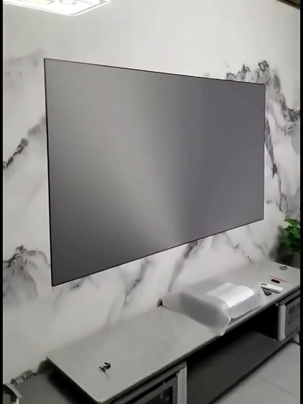 100-Inch Frameless Projection Screen – No-Assembly Wall-Mounted Projector Screen for Home, Apartment & Hotel Use - 图片 2