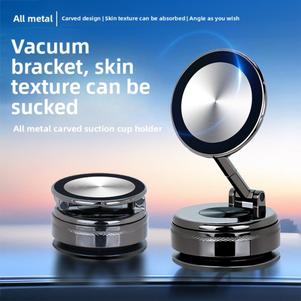 2025 All-Metal Magnetic Car Phone Mount – Vacuum Nano Gel Suction Cup, 360° Adjustable Dashboard Holder - 图片 7