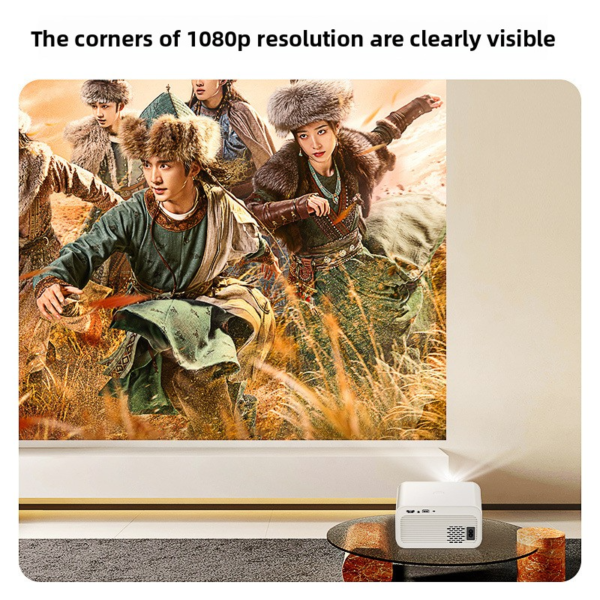 2025 New Ultra HD WiFi Projector – Home Theater Beamer with 5G Screen Mirroring for Bedroom, Dorm & Family Use - 图片 4