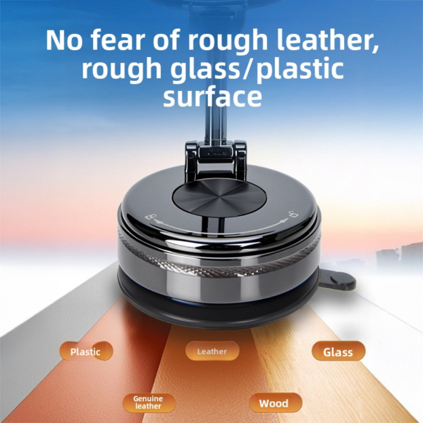 2025 All-Metal Magnetic Car Phone Mount – Vacuum Nano Gel Suction Cup, 360° Adjustable Dashboard Holder - 图片 4