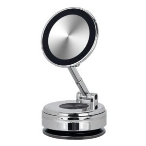 2025 All-Metal Magnetic Car Phone Mount – Vacuum Nano Gel Suction Cup, 360° Adjustable Dashboard Holder