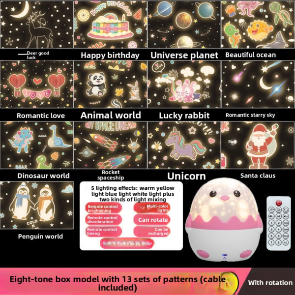 Galaxy Star Projector Lamp – Night Light Gift for Girls, Kids’ Bedroom & Aesthetic Room Decor - 图片 5