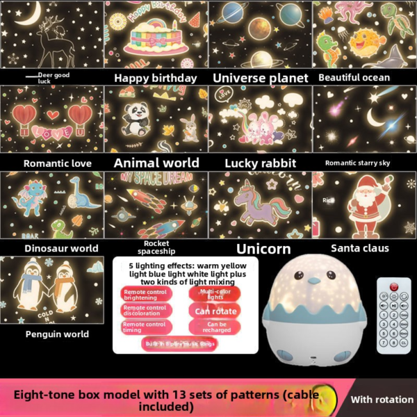 Galaxy Star Projector Lamp – Night Light Gift for Girls, Kids’ Bedroom & Aesthetic Room Decor - 图片 4