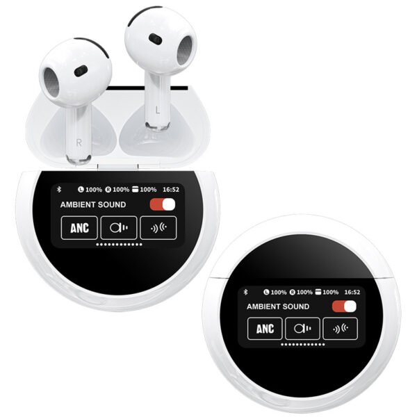 A15 Pro 6th Gen TWS Bluetooth Earbuds – Full Color Touch Display, AI Translator, ANC Noise Cancelling, Wireless Charging, OEM Ready