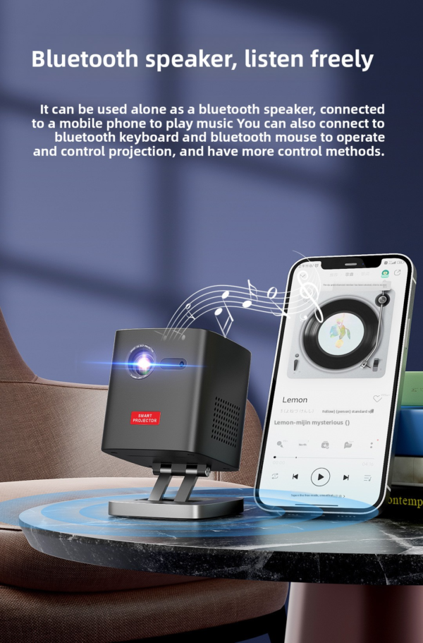 Mini DLP Projector – Portable Home Theater for Bedroom, Living Room & Ceiling Projection - 图片 15