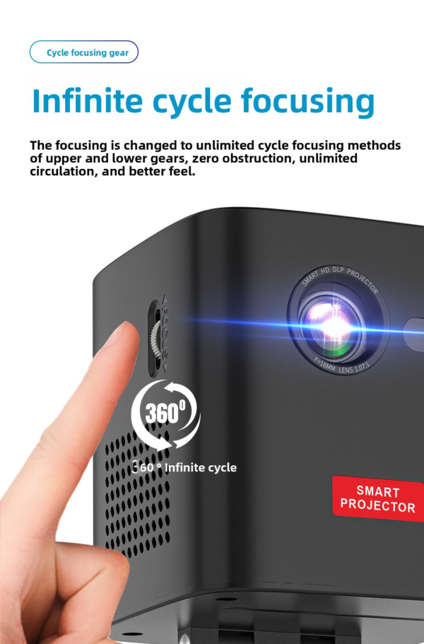 Mini DLP Projector – Portable Home Theater for Bedroom, Living Room & Ceiling Projection - 图片 10
